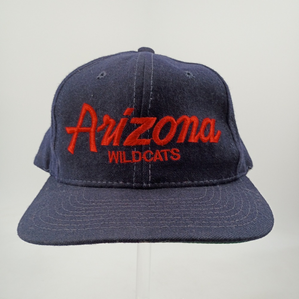 Vintage Arizona Wildcats Sports Specialties Script Wool Hat Blue - Broken Snap